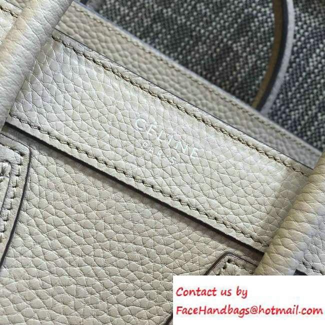 Celine Luggage Nano Tote Bag in Original Grained Leather Beige 2016 - Click Image to Close