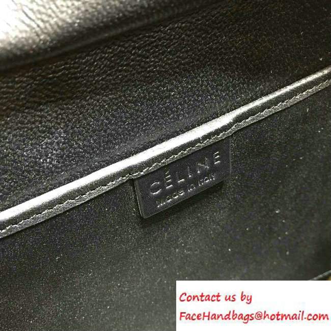 Celine Luggage Nano Tote Bag in Original Leather Black/Cherry Pink/White 2016 - Click Image to Close