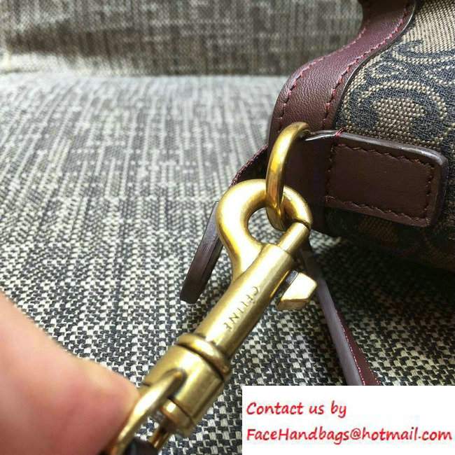 Celine Luggage Nano Tote Bag in Original Leather Burgundy/Fabric 2016 - Click Image to Close