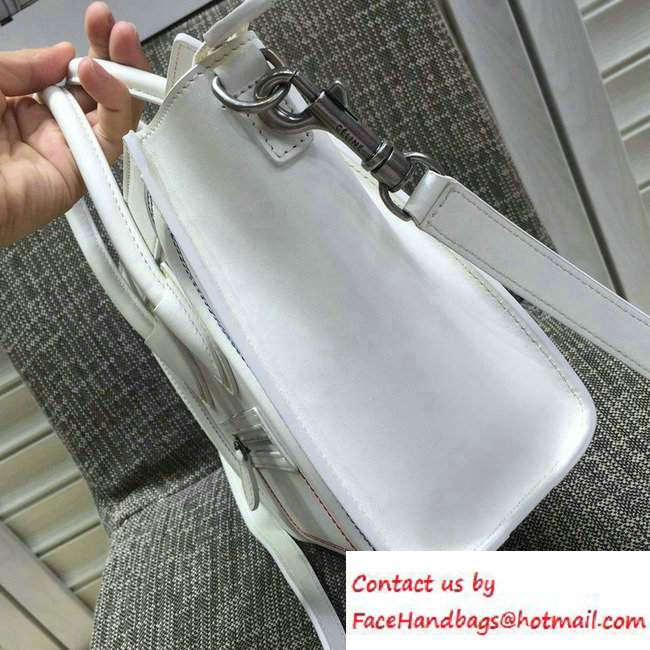 Celine Luggage Nano Tote Bag in Original Leather White/Blue/Red/Yellow 2016
