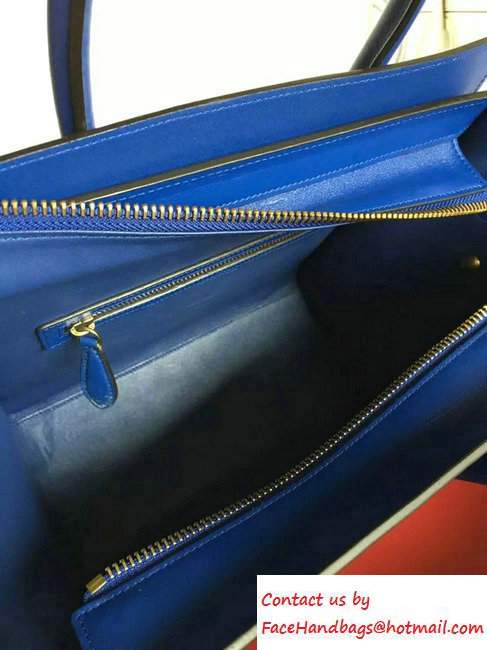 Celine Luggage Nano Tote Bag in Original Smooth Calfskin Royal Blue 2016 - Click Image to Close
