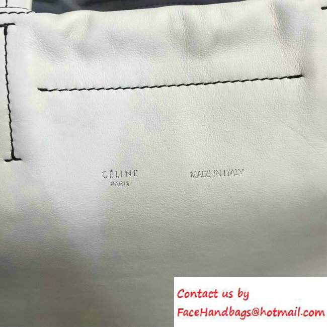 Celine Smooth Calfskin Vertical Coulisse Shoulder Bag White 2016