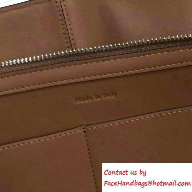 Celine Supple Natural Calfskin Medium Tri-Fold Shoulder Bag Brown 2016