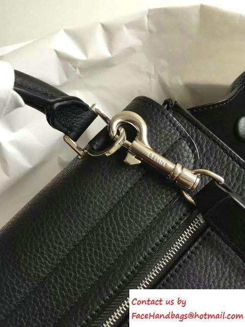 Celine Trapeze Small/Medium Tote Bag in Original Leather Grained Black/Suede 2016