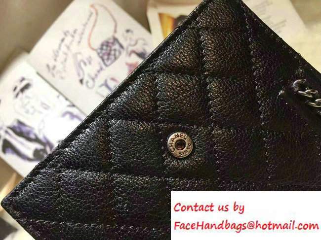 Chanel Calfskin Chain Boy Short Wallet Black 2016 - Click Image to Close