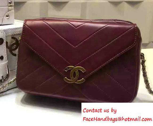 Chanel Coco Envelope Bag Burgundy Cruise 2016