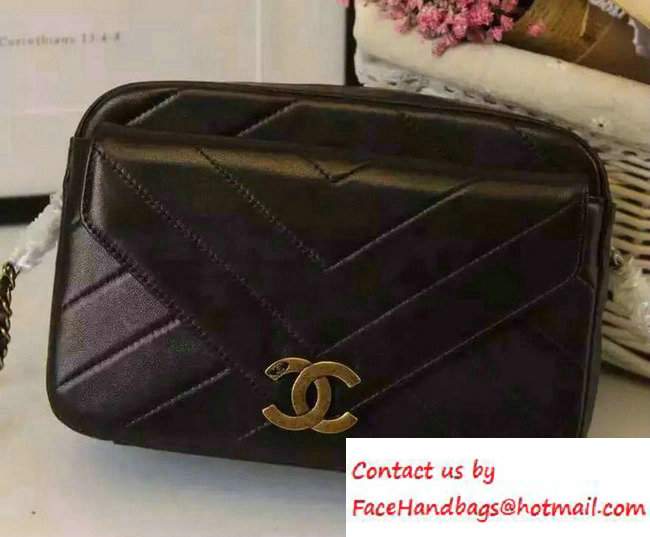 Chanel Coco Envelope Camera Case Bag A93132 Black Cruise 2016 - Click Image to Close