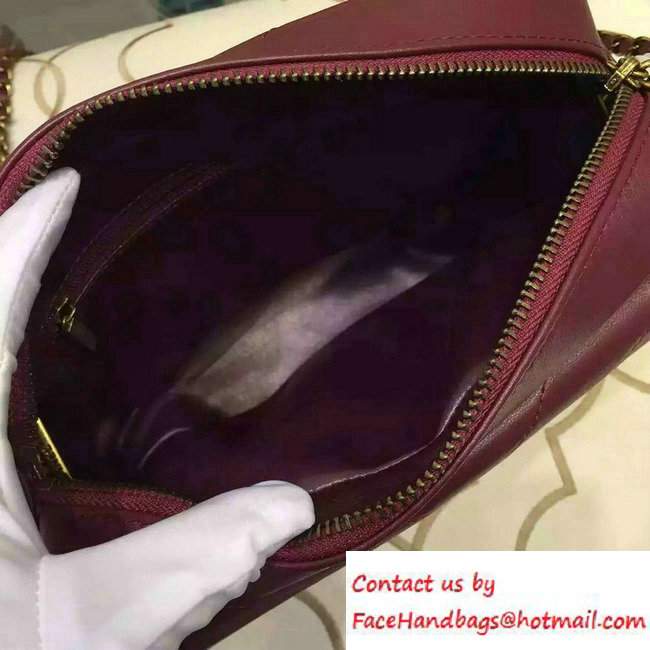 Chanel Coco Envelope Camera Case Bag A93132 Burgundy Cruise 2016