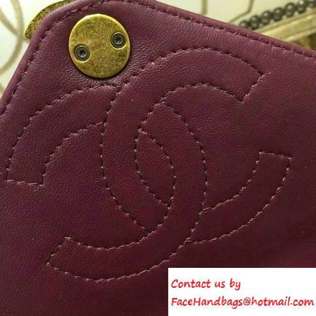 Chanel Coco Envelope Camera Case Bag A93132 Burgundy Cruise 2016