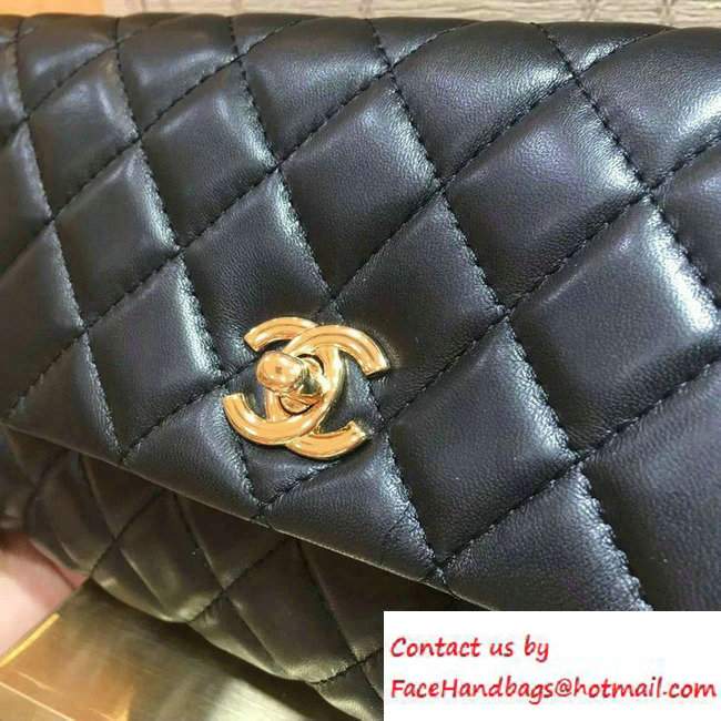 Chanel Goatskin Clutch Bag A98558 Black 2016 - Click Image to Close