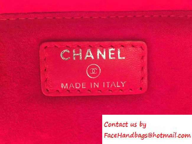 Chanel Lambskin Cosmetic Pouch Long Bag Red 2016 - Click Image to Close