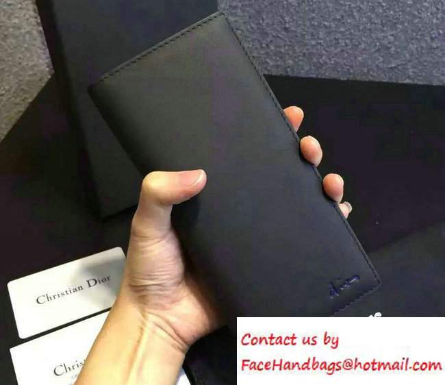 Dior Calfskin Homme Long Wallet Black