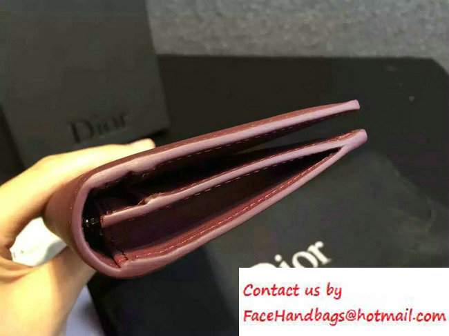 Dior Calfskin Homme Long Wallet Red - Click Image to Close