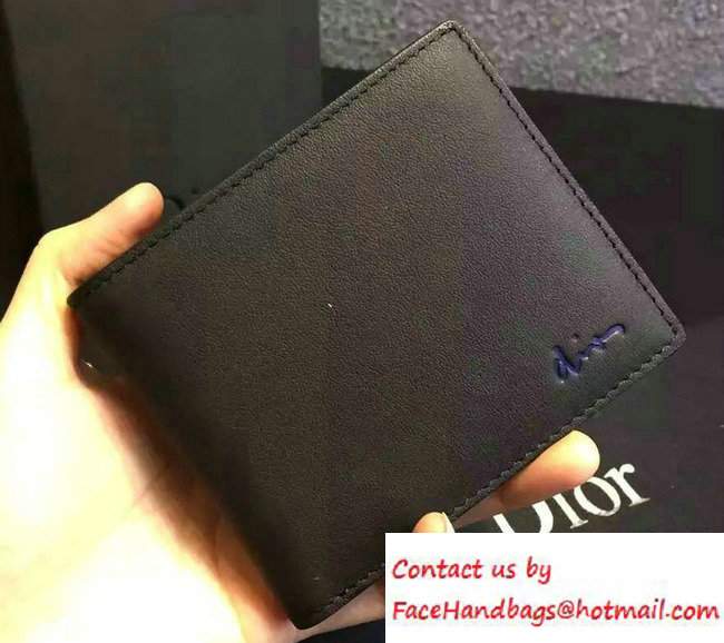 Dior Calfskin Homme Short Wallet Black