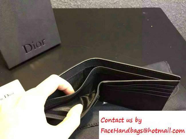 Dior Calfskin Homme Short Wallet Black