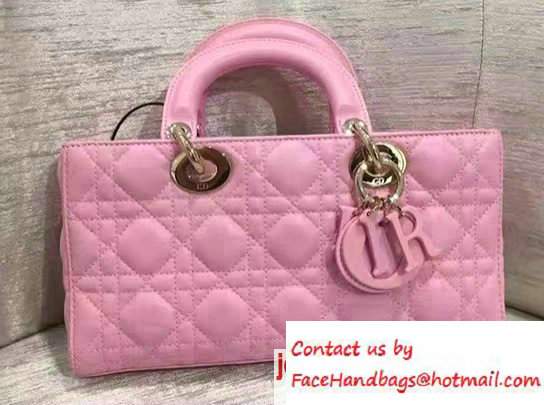 Dior Cannage Lambskin Runway Bag Pink 2016