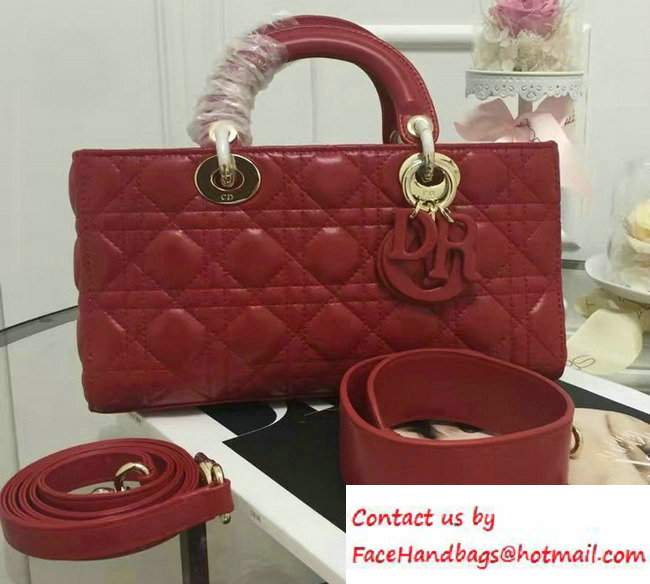 Dior Cannage Lambskin Runway Bag Red 2016