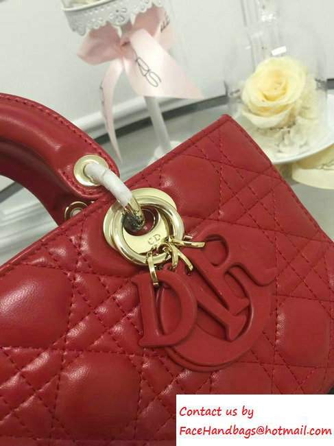 Dior Cannage Lambskin Runway Bag Red 2016 - Click Image to Close