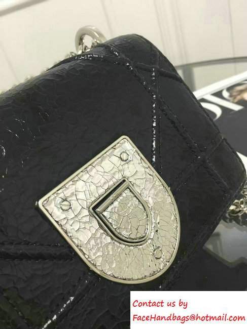 Dior Diorama Club Ceramic-Effect Deerskin Bag Black 2016