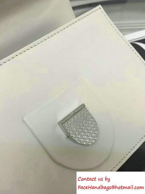 Dior Diorama Club Glossy Calfskin Bag White 2016