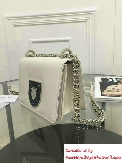 Dior Diorama Club Glossy Calfskin Bag White 2016