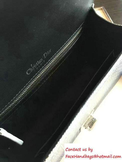 Dior Metallic Calfskin Silver-Tone Graded Diorama Small Bag 2016 - Click Image to Close