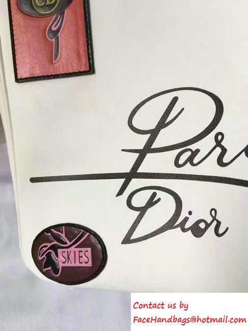 Dior Paradise Calfskin Medium Diorissimo Bag White 2016