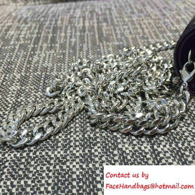 Dior Perforated Metallic Calfskin Diorama Micro Flap Bag Black 2016 - Click Image to Close