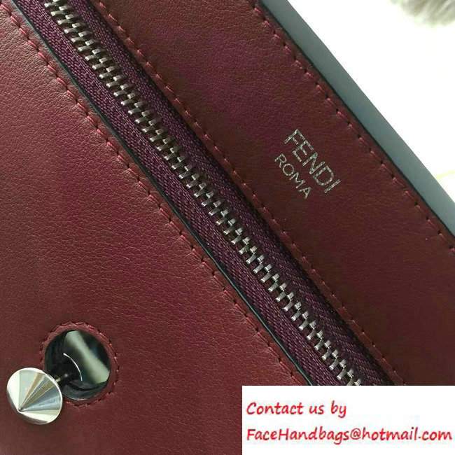 Fendi Braided Dotcom Bag Burgundy With Floral Strap You 2016 - Click Image to Close