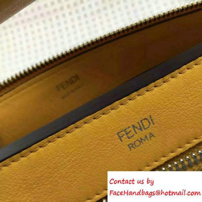 Fendi Braided Dotcom Bag Yellow With Floral Strap You 2016