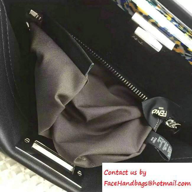 Fendi Camouflage Hardware Large Peekaboo Bag Black 2016