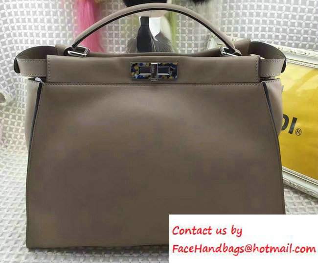 Fendi Camouflage Hardware Large Peekaboo Bag Camel 2016