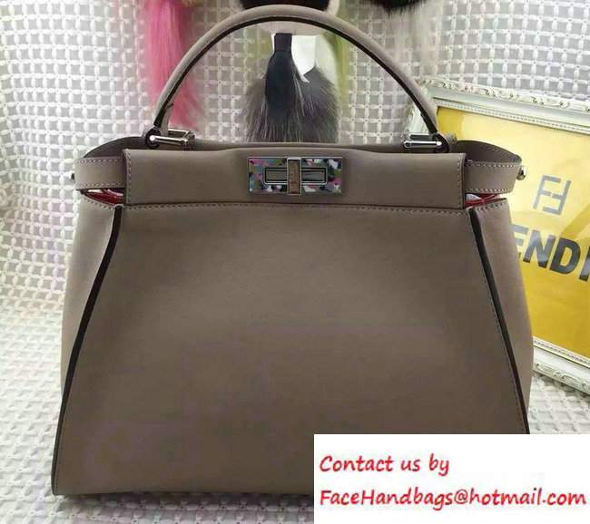 Fendi Camouflage Hardware Medium Peekaboo Bag Camel 2016