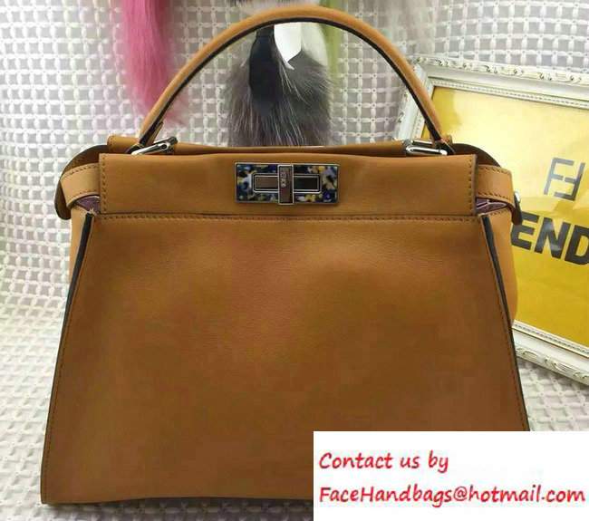 Fendi Camouflage Hardware Medium Peekaboo Bag Khaki 2016