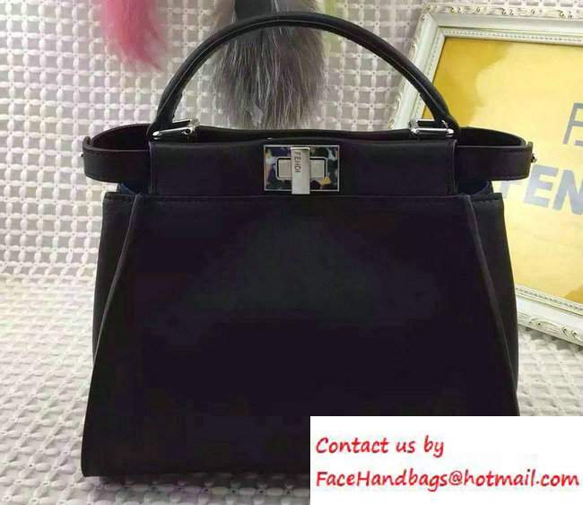 Fendi Camouflage Hardware Mini Peekaboo Bag Black 2016