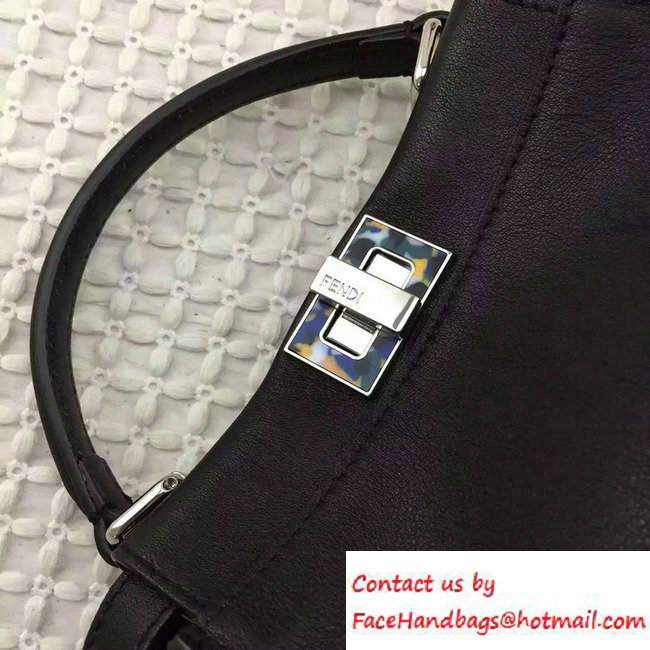 Fendi Camouflage Hardware Mini Peekaboo Bag Black 2016 - Click Image to Close