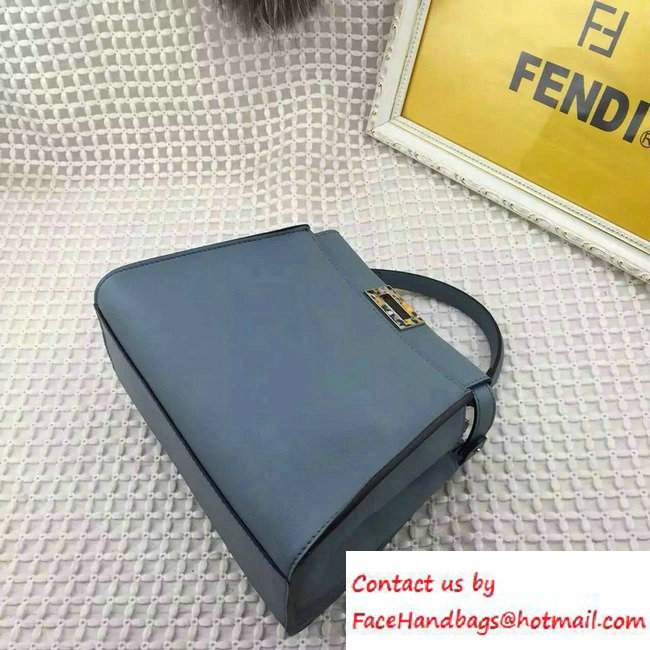 Fendi Camouflage Hardware Mini Peekaboo Bag Light Blue 2016