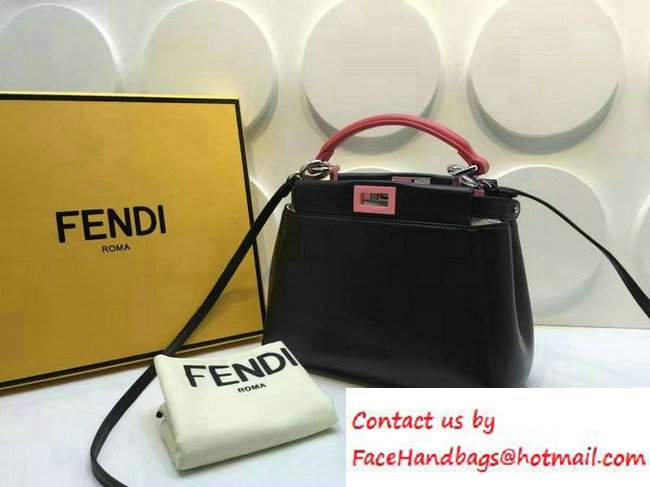 Fendi Peekaboo Mini Bag Black/Red 2016