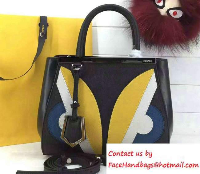 Fendi Petite 2Jours Bug Mini Tote Bag Black Fendi Petite 2Jours Bug Mini Tote Bag Black