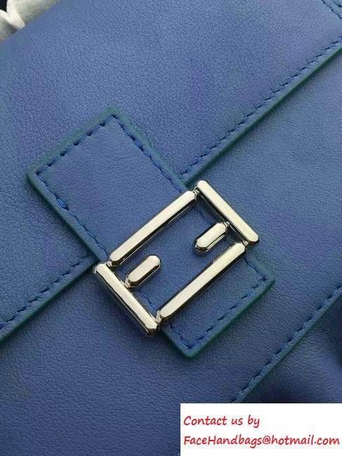 Fendi Wavy Double Micro Baguette Bag Burgundy/Blue 2016