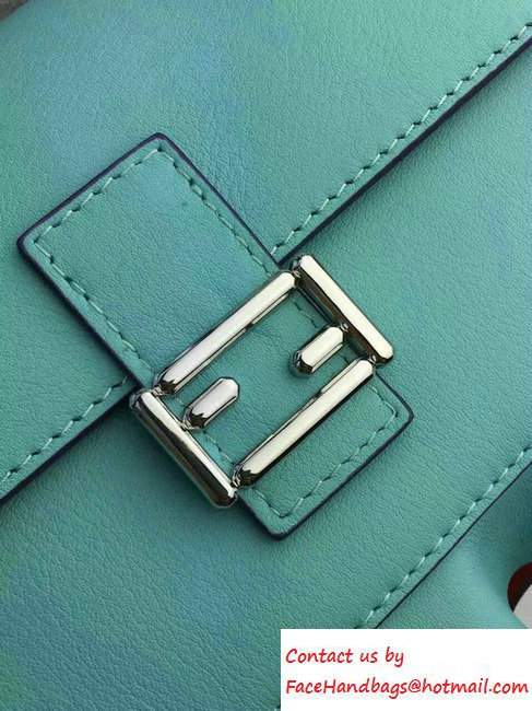 Fendi Wavy Double Micro Baguette Bag Turquoise/Dark Green 2016