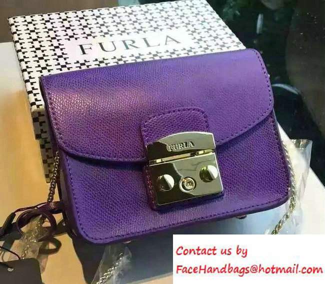 Furla Metropolis Mini Crossbody Bag Purple 2016