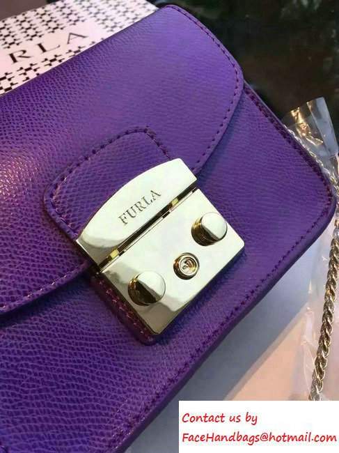 Furla Metropolis Mini Crossbody Bag Purple 2016