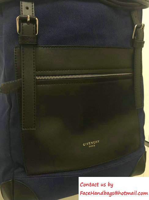 Givenchy Canvas Rider Men's Backpack Blue 2016 - Click Image to Close