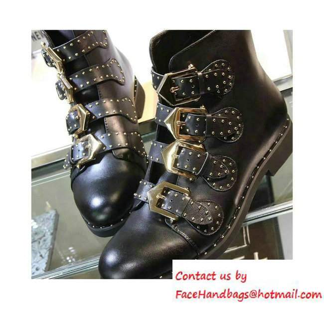 Givenchy Heel 4cm Studded and Buckle Short Boots Fall Winter 2016 - Click Image to Close