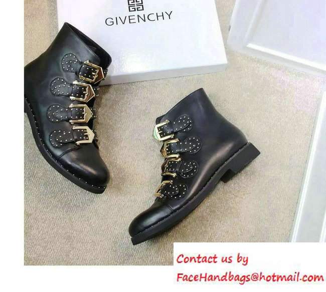 Givenchy Heel 4cm Studded and Buckle Short Boots Fall Winter 2016