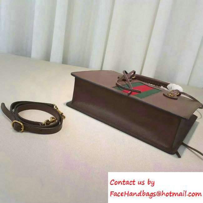Gucci Animalier Textured Leather Top Handle Medium Bag 431277 Coffee 2016