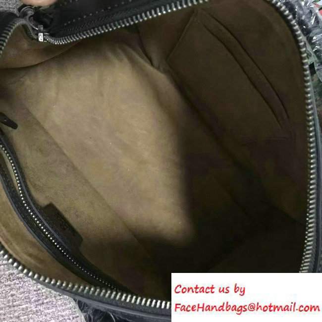 Gucci Arabesque GG Supreme and Leather Top Handle Small Boston Bag 409529 Black 2016 - Click Image to Close