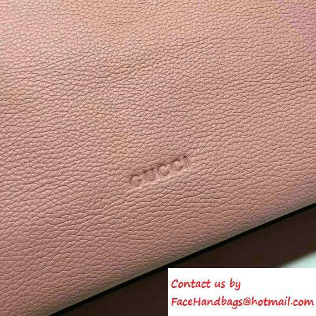 Gucci Bamboo Daily Leather Top Handle Large Bag 370830 Pink