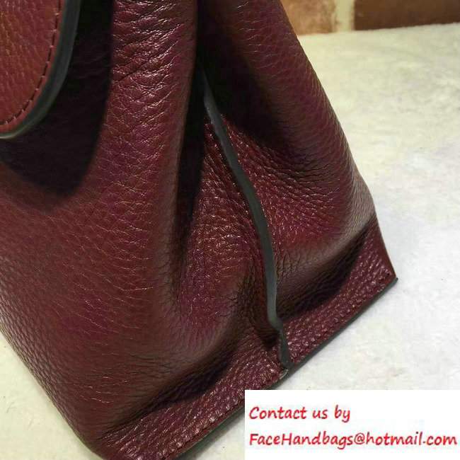 Gucci Bamboo Daily Leather Top Handle Medium Bag 392013 Burgundy